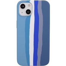 Bilişim Akademi Apple iPhone 13 Mini Kılıf Rainbow Liquid Lansman Silikon Kılıf