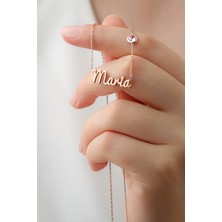 Lieza Jewelry Gümüş Taşlı Isim Kolye