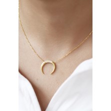 Lieza Jewelry Gümüş Ay Kolye