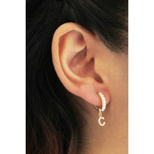 Lieza Jewelry Gümüş Harf Küpe