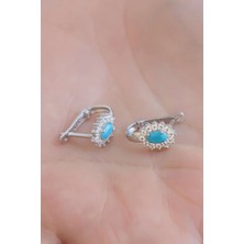Lieza Jewelry Gümüş Firuze Taşlı Küpe