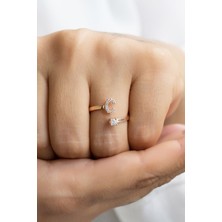 Lieza Jewelry Gümüş C Harfi Yüzük