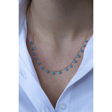 Lieza Jewelry Gümüş Firuze Taşlı Kolye