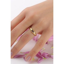 Lieza Jewelry Gümüş Mor Mekik Taşlı Tasarım Yüzük
