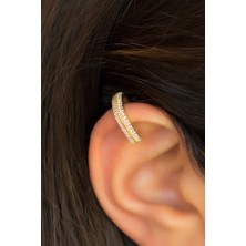 Lieza Jewelry Gümüş Kare Kıkırdak Küpe
