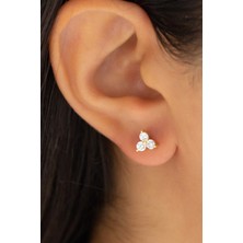 Lieza Jewelry Gümüş Üçtaş Küpe