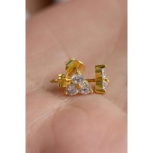 Lieza Jewelry Gümüş Üçtaş Küpe