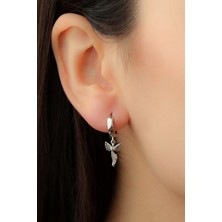 Lieza Jewelry Gümüş Kalpli Melek Küpe