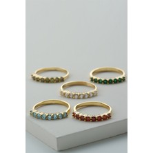 Lieza Jewelry Gümüş Yarım Tur Yüzük
