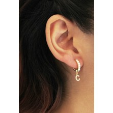 Lieza Jewelry Gümüş Harf Küpe