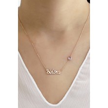 Lieza Jewelry Gümüş Taşlı Isim Kolye