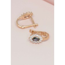 Lieza Jewelry Gümüş Mistik Topaz Taşlı Küpe