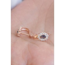Lieza Jewelry Gümüş Mistik Topaz Taşlı Küpe