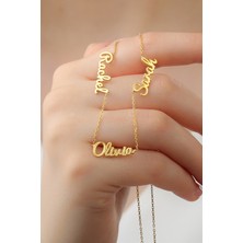 Lieza Jewelry Gümüş Elyazılı Üç Isim Kolye