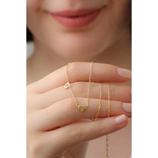 Lieza Jewelry Gümüş Kalpli Harf Kolye