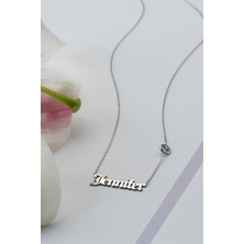 Lieza Jewelry Gümüş Taşlı Isim Kolye