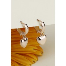 Lieza Jewelry Gümüş Sallantılı Kalpli Küpe