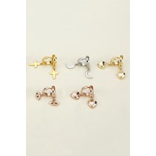 Lieza Jewelry Gümüş Sallantılı Kalpli Küpe