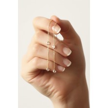 Lieza Jewelry Gümüş Taşlı Sallantılı Küpe