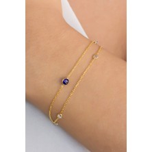 Lieza Jewelry Gümüş Nazarlı Zincir Bileklik