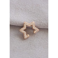 Lieza Jewelry Gümüş Yıldız Kıkırdak Küpe