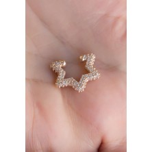 Lieza Jewelry Gümüş Yıldız Kıkırdak Küpe