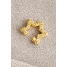 Lieza Jewelry Gümüş Yıldız Kıkırdak Küpe