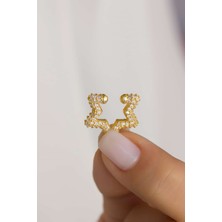 Lieza Jewelry Gümüş Yıldız Kıkırdak Küpe