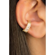 Lieza Jewelry Gümüş Baget Taşlı Kıkırdak Küpe