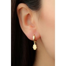 Lieza Jewelry Gümüş Fatma Ana Eli Küpe