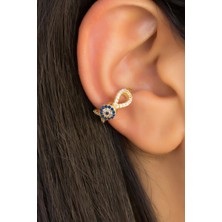Lieza Jewelry Gümüş Nazar Boncuklu Kıkırdak Küpe