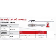 Ckm B4 Varil Tipi Yağ Pompası B401 15 x 15 x 115 cm