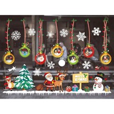 Bdz Mall Noel Pencere Etiket Süslemeri Kış Ev (Yurt Dışından)