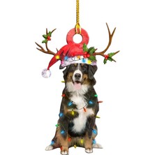 Bdz Mall Noel Kolye Ahşap Köpek Süsleme (Yurt Dışından)