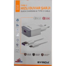 Syrox Type-C Hızlı Duvar Şarjı