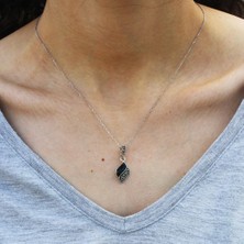 Tesbih Pasajı Baklava Model Gümüş ve Oltu Taşlı Kolye