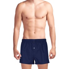 The Don Lacivert Desenli Yırtmaçlı Erkek Boxer