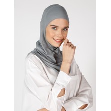 Ecardin Nefes Alan Kumaş Boyunlu Bone - Koyu Gri - Ecardin