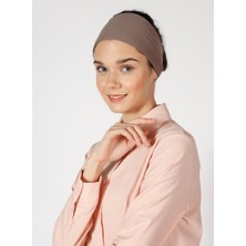 Ecardin Nefes Alan Kumaş Bandana Bone - Koyu Vizon - Ecardin