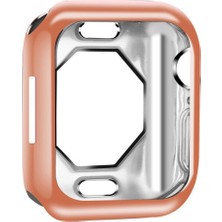 Microcase Apple Watch Uyumlu 7 41 mm Önü Açık Tasarım Parlak Silikon Kılıf