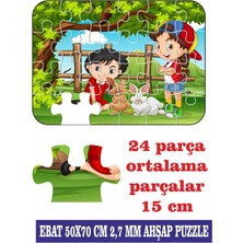 Lipyos Sevimli Tavşanlar ve Biz Dev Parçalı Eğlenceli Puzzle 50 x 70 cm Puzzle