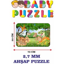 Lipyos Sevimli Dinazorlar Dev Parçalı Eğlenceli Puzzle 50 x 70 cm Puzzle