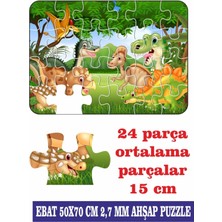 Lipyos Sevimli Dinazorlar Dev Parçalı Eğlenceli Puzzle 50 x 70 cm Puzzle