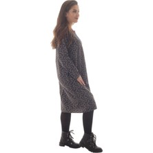 Otantik Textile Kadın Pazen Divitin Kışlık Cepli Bohem Elbise Büyük Beden Otantik