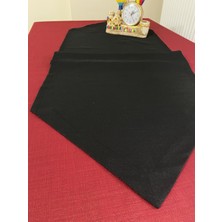 Zeren Home Simli Üçgen Runner Siyah 45 x 150