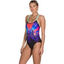 Speedo Neon Fan Placement Double Yüzücü Mayosu