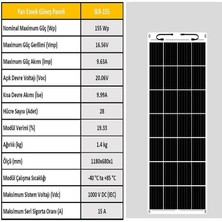 Solaron 150 W Esnek Monokristal Güneş Paneli