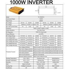 Mexxsun 1000 W Tam Sinüs Inverter Mexxsun 12 V