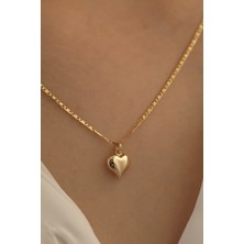 Milet Kuyumculuk MİLET 14 Ayar Altın Kalp Valentino Zincir Kolye
