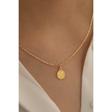 MİLET 14 Ayar Altın Tuğra Valentino Zincir Kolye
